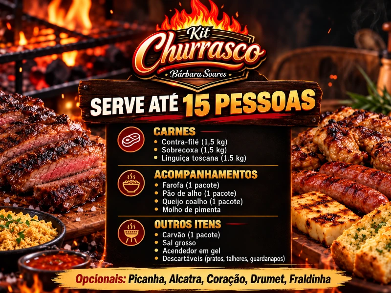 Kit Churrasco 15 pessoas